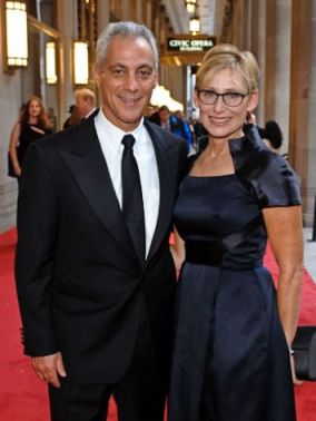 Mayor, Rahm Emanuel and wife, Amy Rule